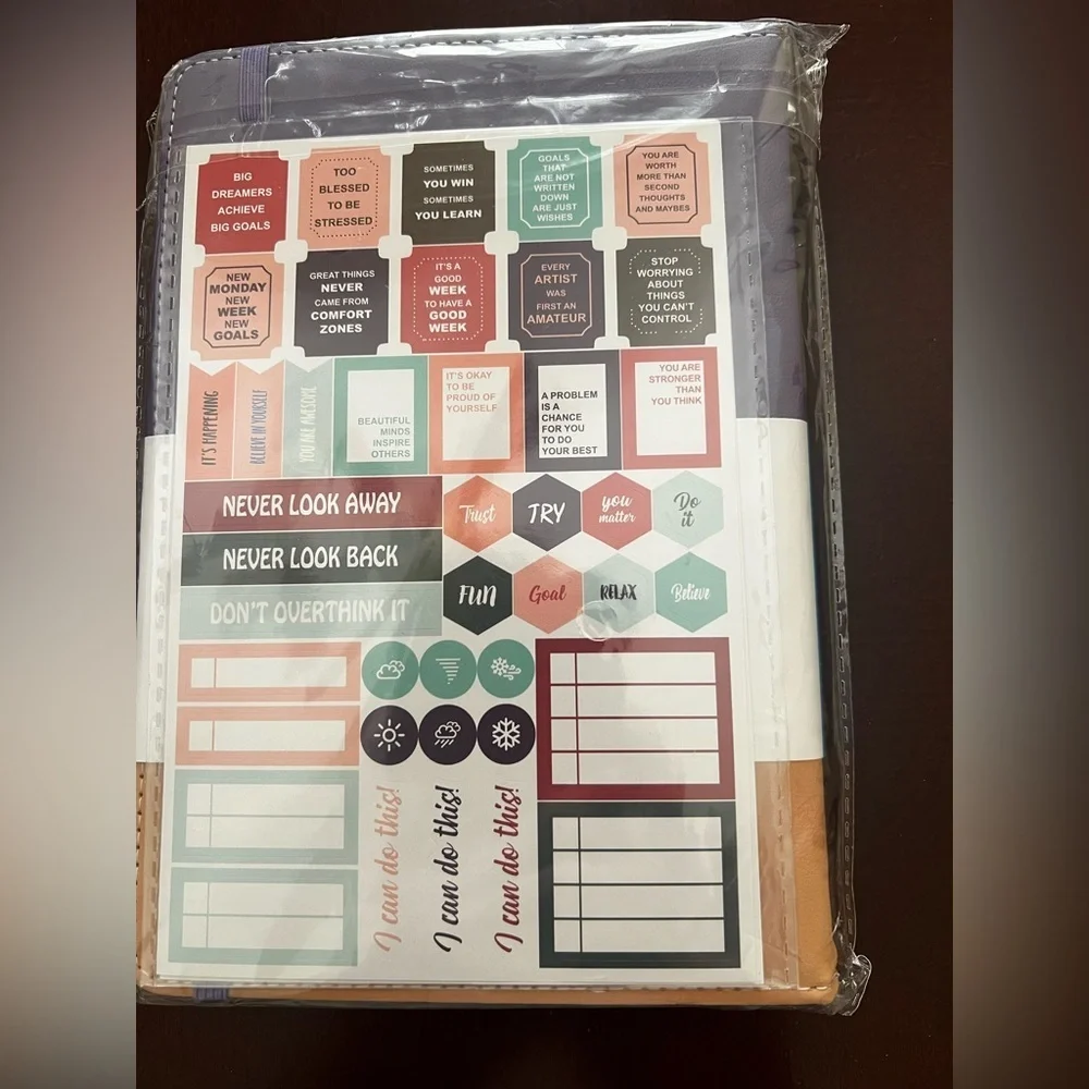 PLANNER 2026 DAILY/MONTHLY PLANNER PURPLE & TAN BRAND NEW FOUND ONE I LIKED MORE